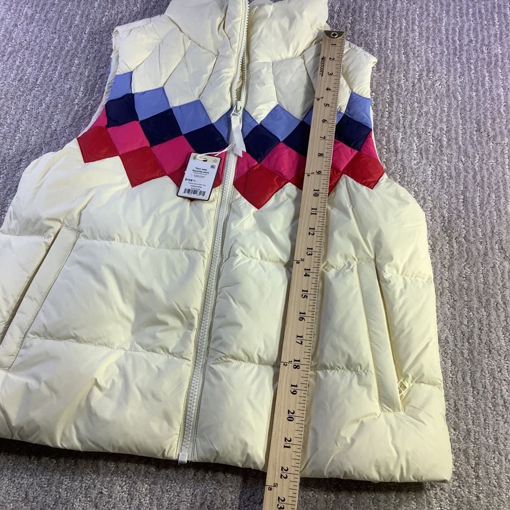 Marine‎ Layer Archive Sierra Puffer Vest Antique White Multi Color Size XS NWT - Picture 9 of 12